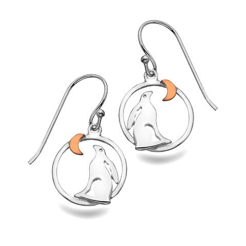 Hare Looking At The Moon Earrings from the Earrings collection at Argenteus Jewellery