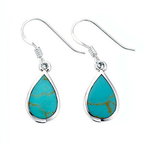 Turquoise Teardrop Earrings from the Earrings collection at Argenteus Jewellery