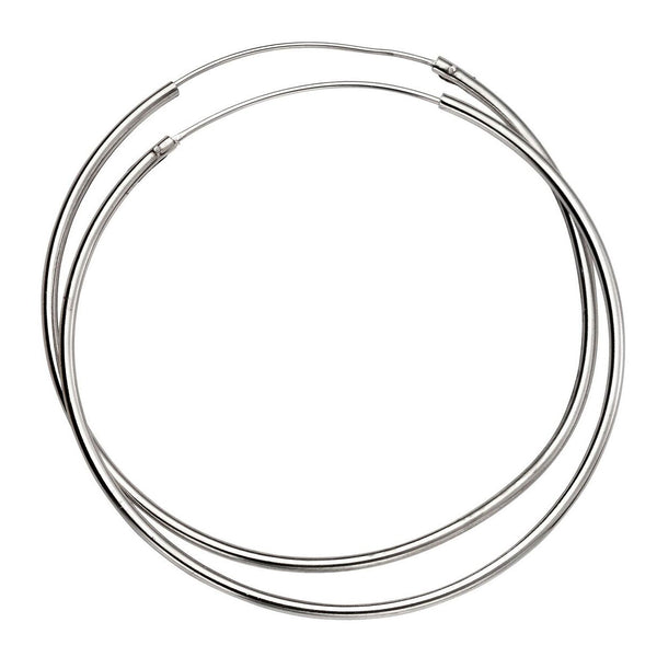 50mm Fine Sterling Silver Hoop Earrings from the Earrings collection at Argenteus Jewellery