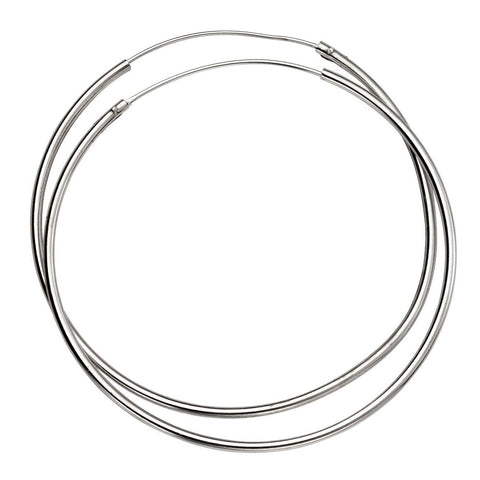 50mm Fine Sterling Silver Hoop Earrings from the Earrings collection at Argenteus Jewellery