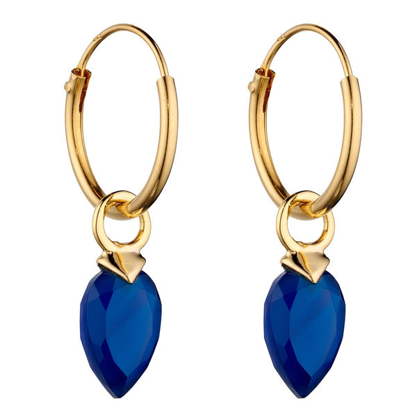 Birthstone-September Blue Chalcedony Drop Earrings