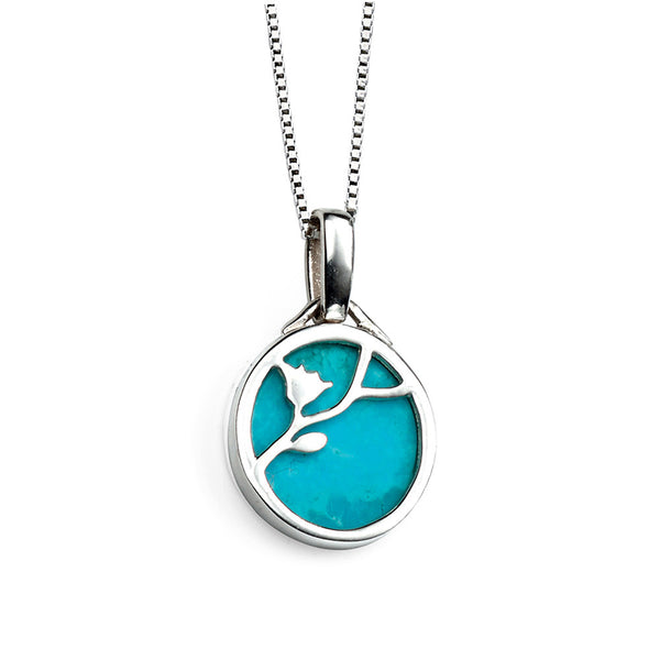 Turquoise Round Drop Necklace from the Necklaces collection at Argenteus Jewellery