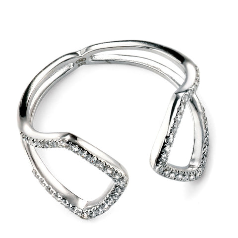 Cubic Zirconia Open Ring - Sterling Silver from the Rings collection at Argenteus Jewellery