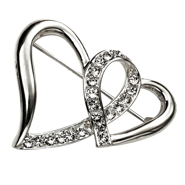 Hearts Brooch from the Brooches collection at Argenteus Jewellery