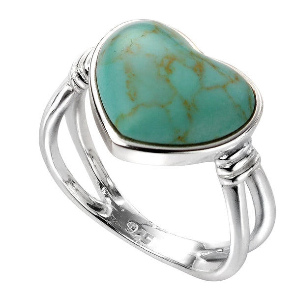 Turquoise Heart Ring from the Rings collection at Argenteus Jewellery