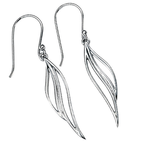 Long Double Swoop Drop Earrings from the Earrings collection at Argenteus Jewellery
