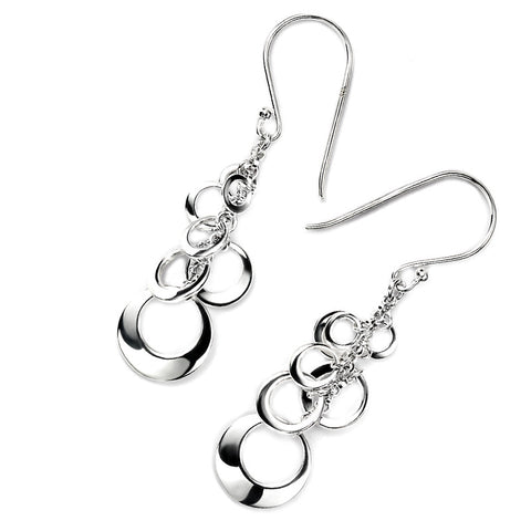 Mixed Circles Drop Earrings from the Earrings collection at Argenteus Jewellery