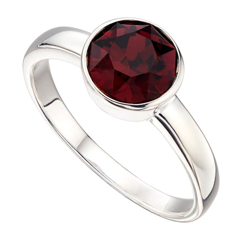 Birthstone Ring-January Garnet from the Rings collection at Argenteus Jewellery