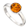 Birthstone Ring-November Orange Topaz from the Rings collection at Argenteus Jewellery