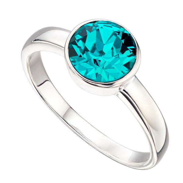 Birthstone Ring-December Blue Zircon from the Rings collection at Argenteus Jewellery