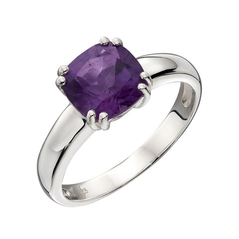 Lucent Square Amethyst Ring from the Rings collection at Argenteus Jewellery