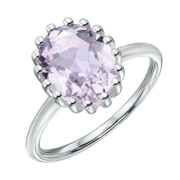 Pink Amethyst Oval Ring