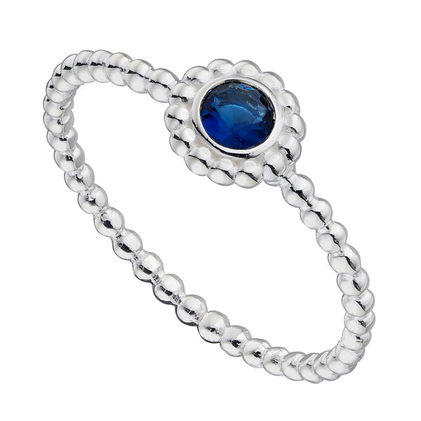 Bubble Crystal Ring - Sapphire Blue