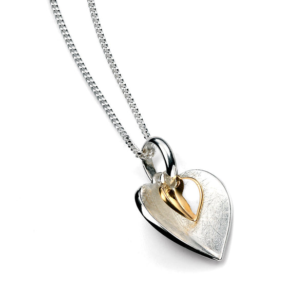 Gold Plate Hearts Necklace from the Necklaces collection at Argenteus Jewellery