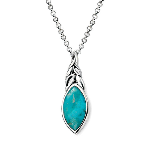 Turquoise Marquis Drop Necklace from the Necklaces collection at Argenteus Jewellery