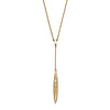 Crystalline Texture Drop Necklace -  Gold Plate from the Necklaces collection at Argenteus Jewellery