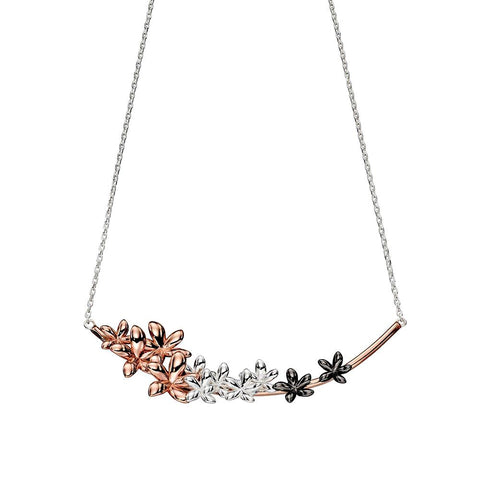 Five Petal Flowers Necklace from the Necklaces collection at Argenteus Jewellery