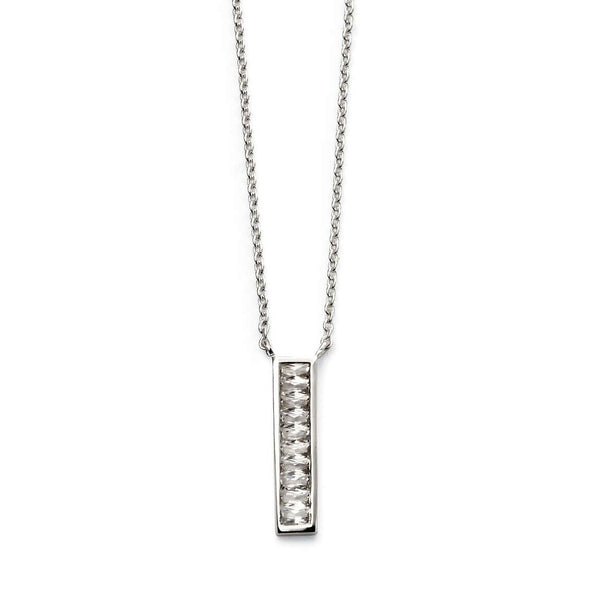 Rectangle Bar Crystal Necklace from the Necklaces collection at Argenteus Jewellery
