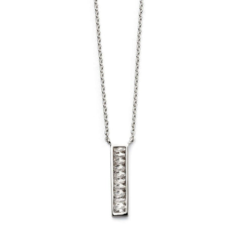 Rectangle Bar Crystal Necklace from the Necklaces collection at Argenteus Jewellery