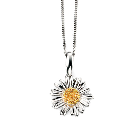 Sterling Silver Flower Drop Necklace from the Necklaces collection at Argenteus Jewellery