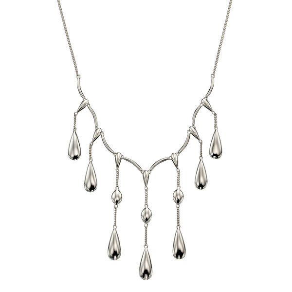 Silver Raindrops Necklace from the Necklaces collection at Argenteus Jewellery