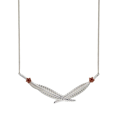Leaf and Flower Necklace from the Necklaces collection at Argenteus Jewellery