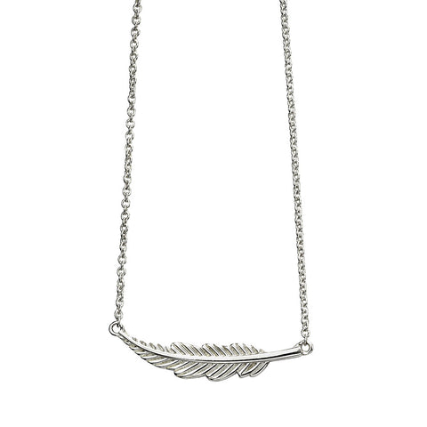 Feather Charm Necklace from the Necklaces collection at Argenteus Jewellery