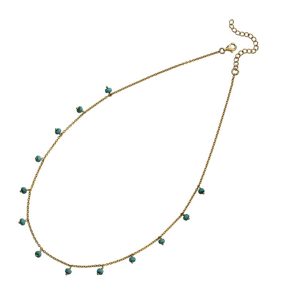 Stone Beads Necklace - Magnesite from the Necklaces collection at Argenteus Jewellery