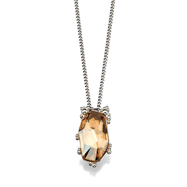 Golden Glow Crystal Necklace from the Necklaces collection at Argenteus Jewellery