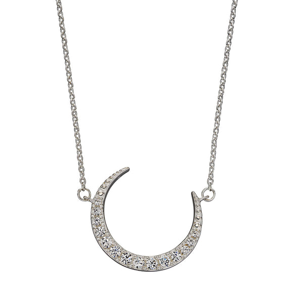 Crescent Moon Crystal Necklace