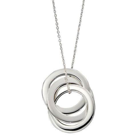 Trio of Circles Necklace - Sterling Silver or Gold Plate