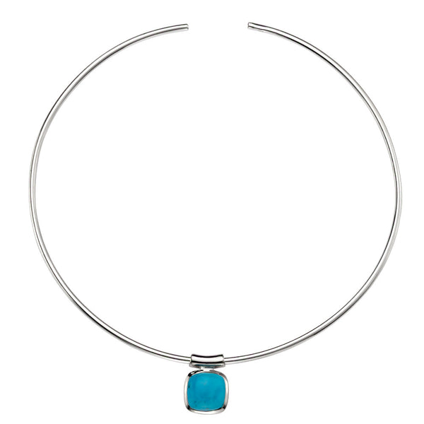 Turquoise Pendant Torc Necklace from the Necklaces collection at Argenteus Jewellery