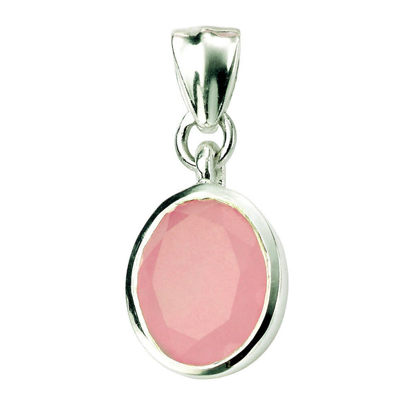 Pink Jade Oval Pendant from the Pendants collection at Argenteus Jewellery