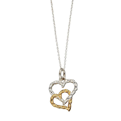 Twisted Linked Hearts Necklace from the Necklaces collection at Argenteus Jewellery