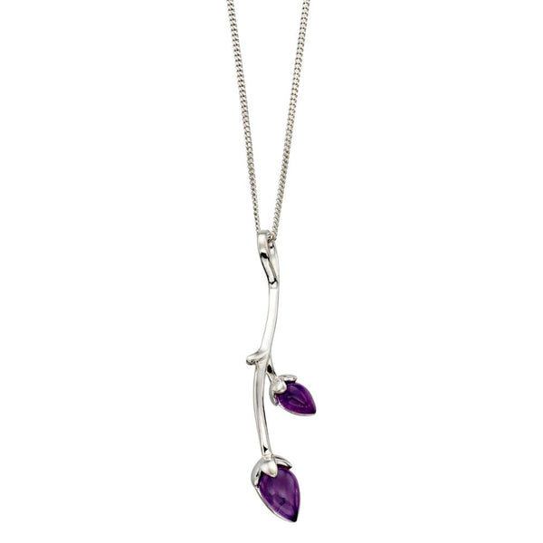 Rosebud Necklace in Amethyst from the Necklaces collection at Argenteus Jewellery