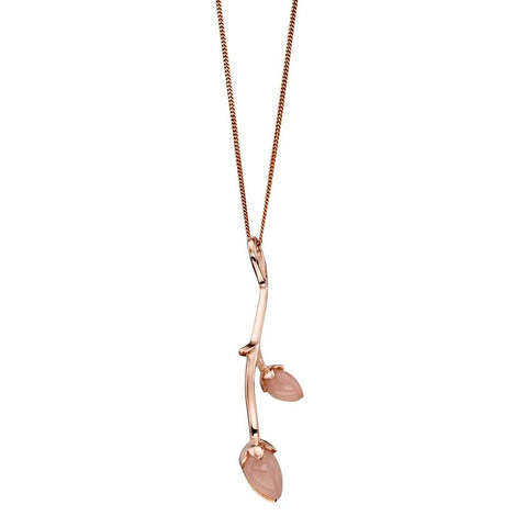 Rosebud Necklace in Rose Jade from the Necklaces collection at Argenteus Jewellery