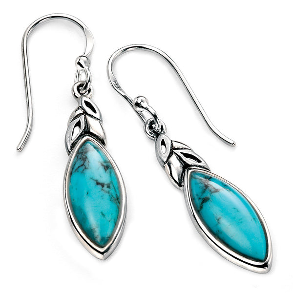Turquoise Marquis Drop Earrings from the Earrings collection at Argenteus Jewellery
