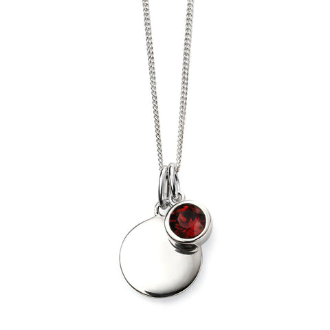 Birthstone Necklace-January Garnet from the Necklaces collection at Argenteus Jewellery