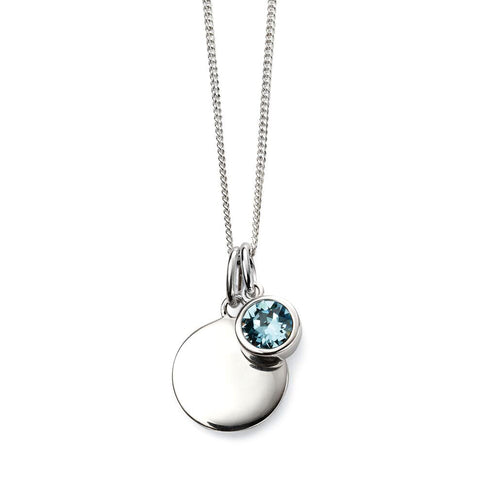 Birthstone Necklace-March Aquamarine from the Necklaces collection at Argenteus Jewellery