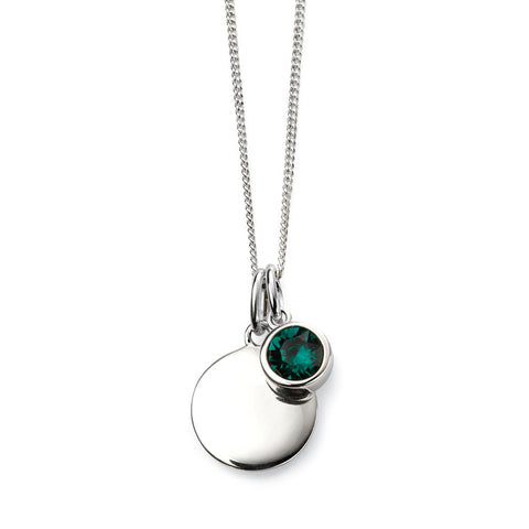 Birthstone Necklace-May Emerald from the Necklaces collection at Argenteus Jewellery