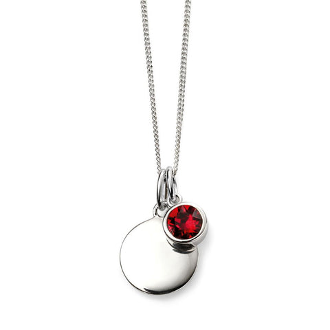 Birthstone Necklace-July Ruby from the Necklaces collection at Argenteus Jewellery