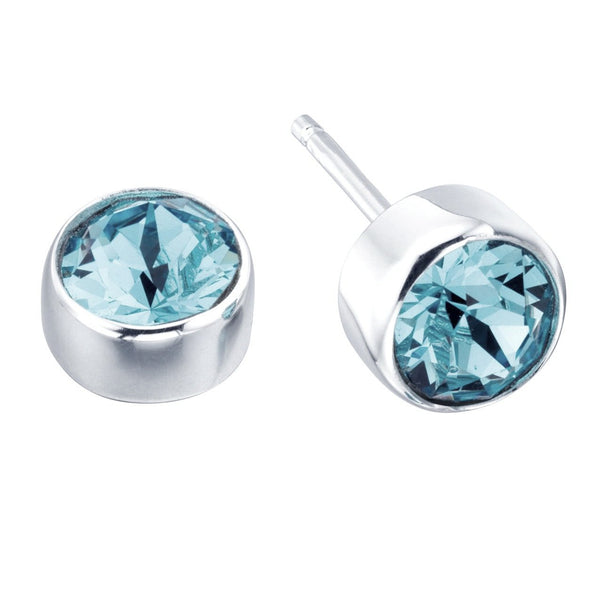 Birthstone Earrings-March Aquamarine from the Earrings collection at Argenteus Jewellery