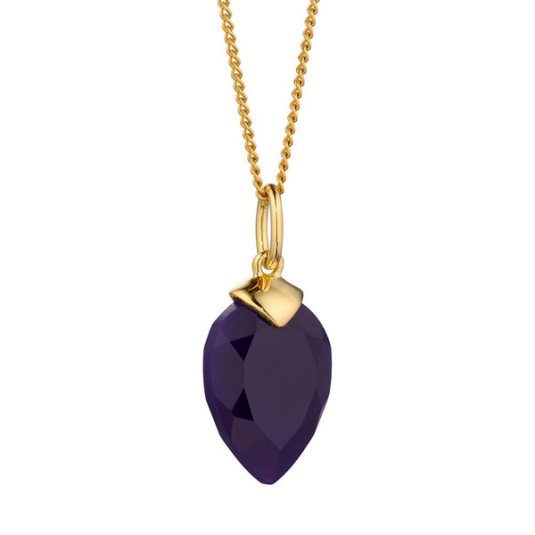 Birthstone-February Purple Chalcedony Necklace