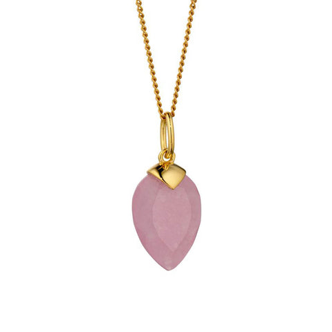 Birthstone-June Pink Quartz Necklace