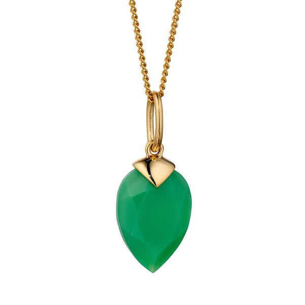 Birthstone-August Chrysophrase Green Chalcedony Necklace