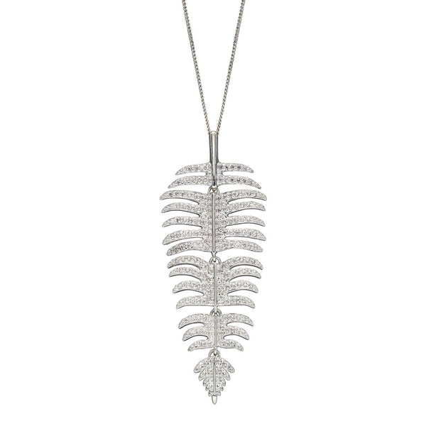 Palm Leaf Drop Necklace