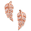 Rose Gold Plate Leaf Stud Earrings from the Earrings collection at Argenteus Jewellery