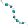 Circle and Oval Bracelet - Blue Magnesite from the Bracelets collection at Argenteus Jewellery