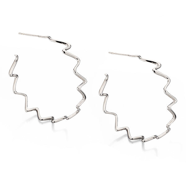 Flowing Sculpture Earrings from the Earrings collection at Argenteus Jewellery