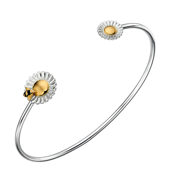 Bee and Flower Bangle from the Bangles collection at Argenteus Jewellery